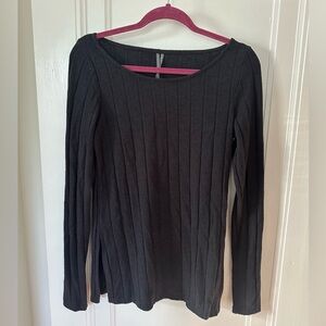 Black ribbed Anthropologie top